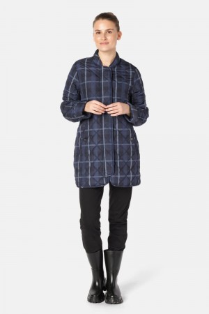 Ilse Jacobsen art18tartan Ytterklær Dame Marineblå | 0182467-GH