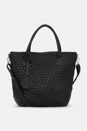 Ilse Jacobsen bag08tote Vesker Dame Svarte Metal | 4328106-HL