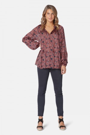 Ilse Jacobsen cuba1320leav Shirts Dame Indigo | 8531069-UB