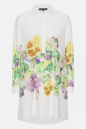 Ilse Jacobsen flor1358 Shirts Dame Hvite | 0174269-BJ