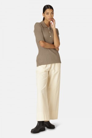 Ilse Jacobsen gwen4065 Cardigans And Pullovers Dame Bleached Sand | 4170592-FT