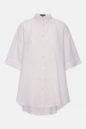 Ilse Jacobsen lino1048str Shirts Dame Lavendel | 7621895-IA