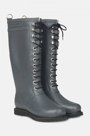 Ilse Jacobsen rub1 Rainboots Long Dame Grå | 2194860-ZW