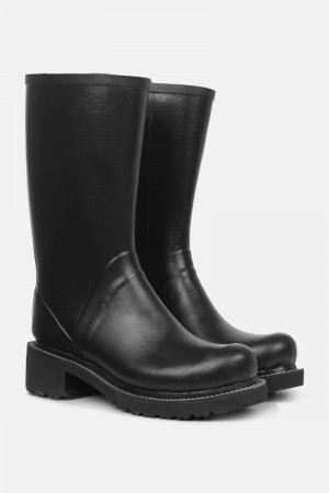 Ilse Jacobsen rub47zip Rainboots Medium Dame Svarte | 1290375-CZ