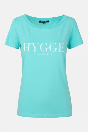 Ilse Jacobsen t-shirt2127 T-skjorte Dame Aqua Sky | 1976432-UH