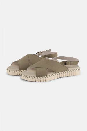 Ilse Jacobsen tulip1576 Sandaler Dame Army | 1345726-RY