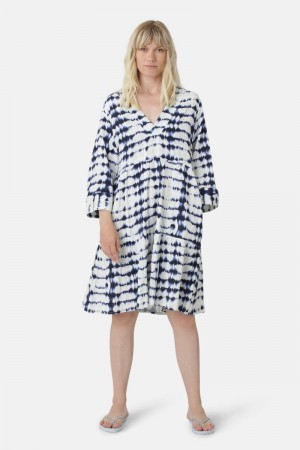 Ilse Jacobsen vlera7297blur Dresses Dame Indigo | 0263548-YM