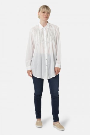 Ilse Jacobsen voile1317 Shirts Dame Hvite | 7896014-MX