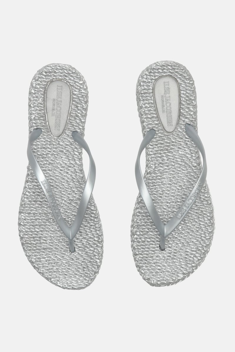 Ilse Jacobsen cheerful02 Flip Flops Dame Sølv | 9034251-QX