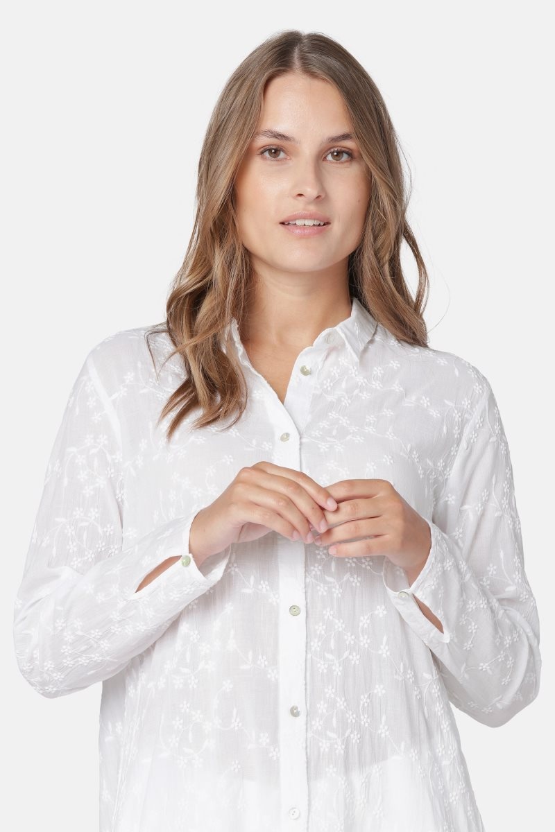 Ilse Jacobsen cot1047fleur Shirts Dame Hvite | 5378921-BS