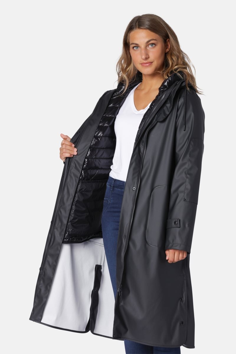 Ilse Jacobsen rain153 Regnjakker Dame Svarte | 6187435-CU