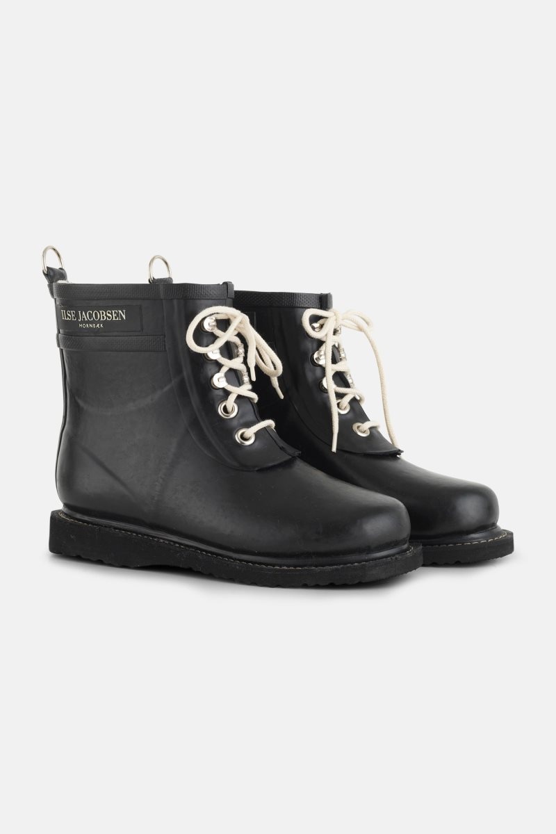 Ilse Jacobsen rlaces2 Rainboots Accessories Dame Svarte | 2690537-AQ