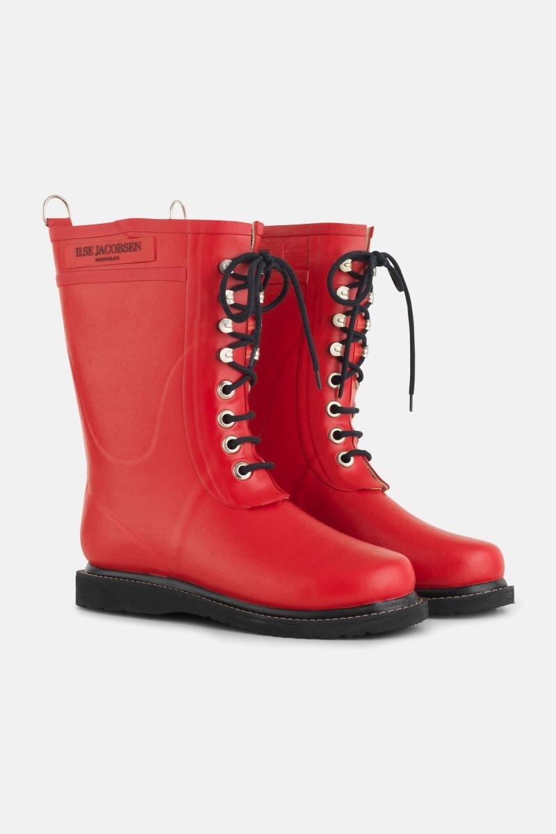 Ilse Jacobsen rub15 Rainboots Medium Dame Dyp Rød | 0689742-ZP