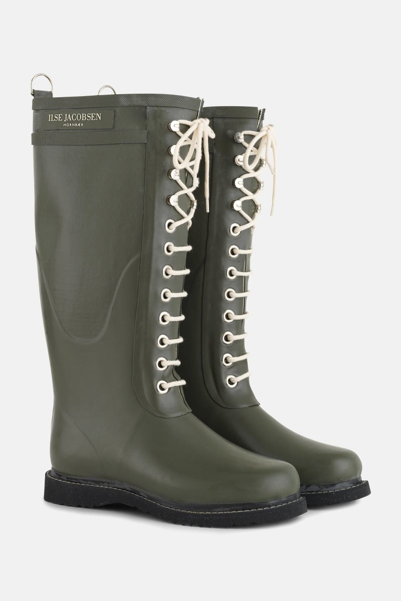 Ilse Jacobsen rub1 Rainboots Long Dame Army | 9436705-XC