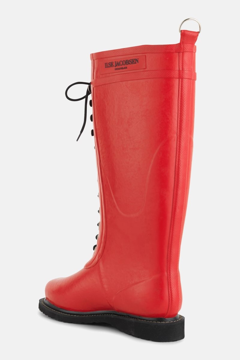 Ilse Jacobsen rub1 Rainboots Long Dame Dyp Rød | 2069571-RU