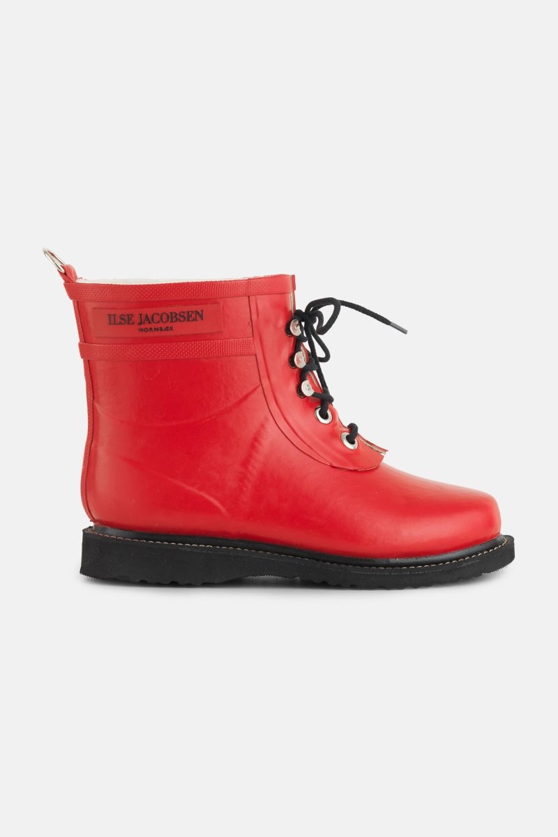 Ilse Jacobsen rub2 Rainboots Short Dame Dyp Rød | 5471062-JR