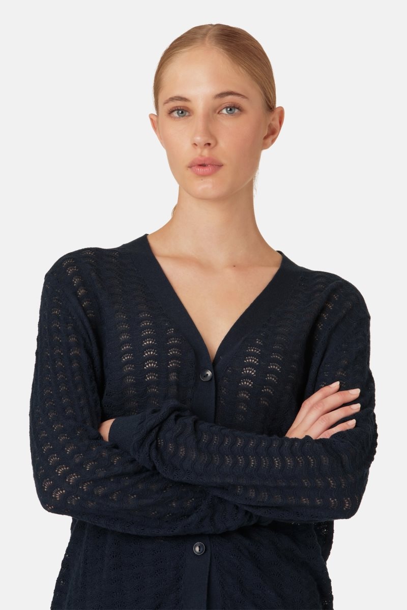 Ilse Jacobsen seaknit4083 Cardigans And Pullovers Dame Mørke Indigo | 1607298-OT