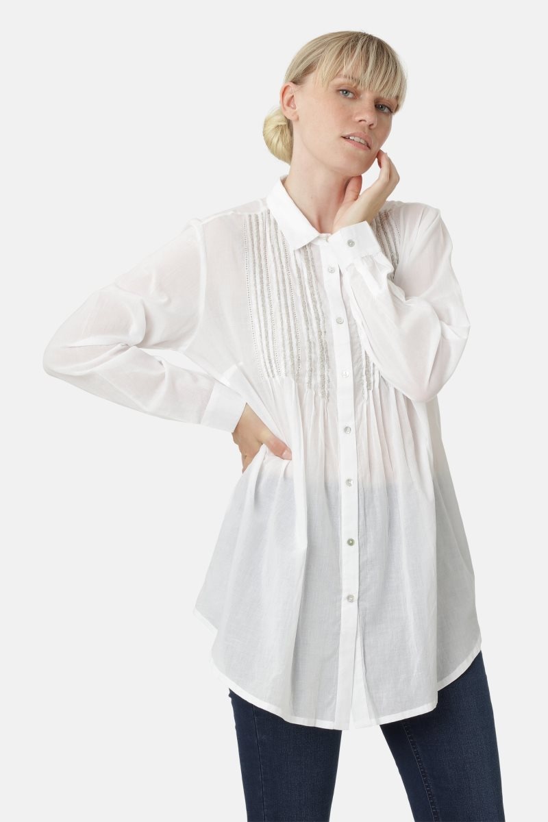 Ilse Jacobsen voile1317 Shirts Dame Hvite | 7896014-MX