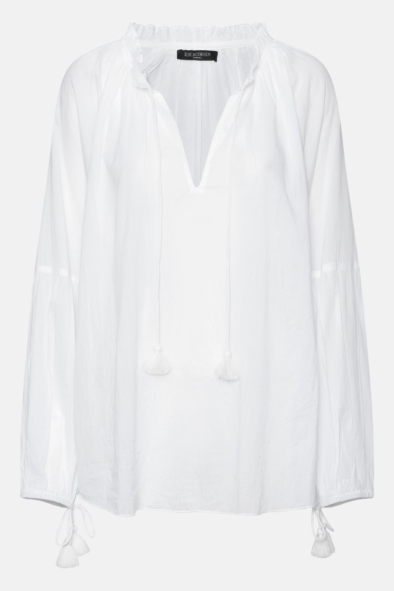 Ilse Jacobsen voile1320 Shirts Dame Hvite | 9376051-OI