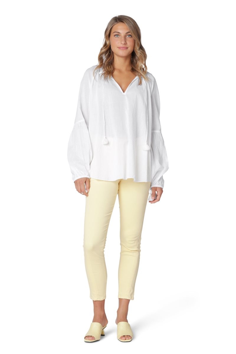 Ilse Jacobsen voile1320 Shirts Dame Hvite | 9376051-OI